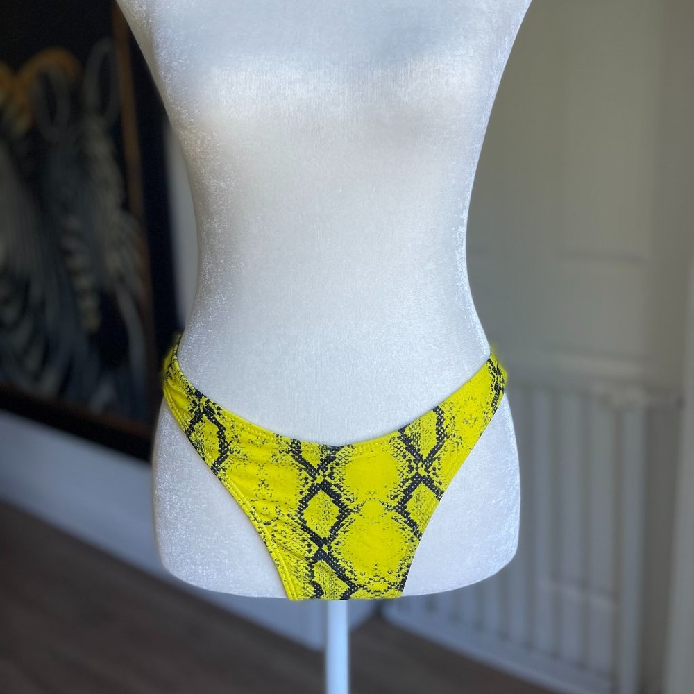 Neon Reptile Print Bikini Bottoms